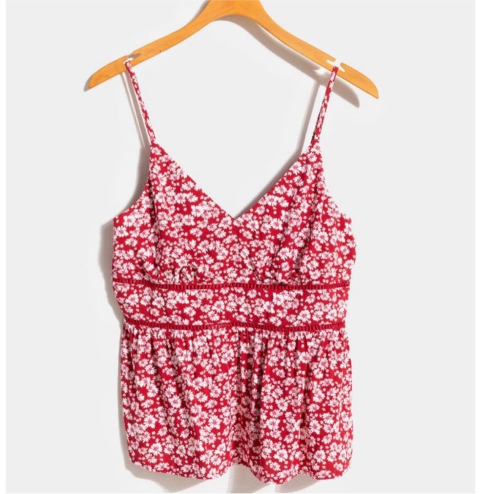 Francesca’s Floral Red Women's Tank Top